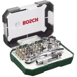  Bosch 26-Piece Screwdriver Bit and Ratchet Set