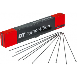 DT SWISS Competition Straight Pull Spokes 14 / 15 g = 2 / 1.8 mm box 100  black 294 mm