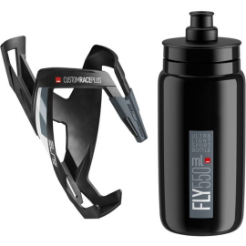  Custom Race Plus bottle cage and with Fly 550 ml - black bottle