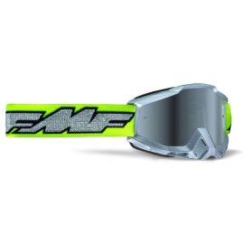 POWERBOMB Goggle Rocket Silver Lime Mirror Silver Lens