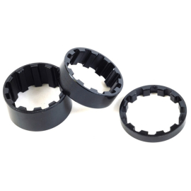  Splined alloy headset spacers 1-1/8 inch x 10 mm black