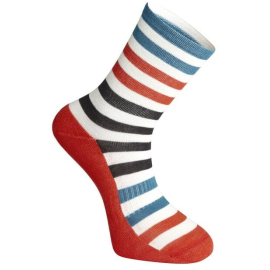 Isoler Merino 3Season Sock white  red  blue pop  large EU