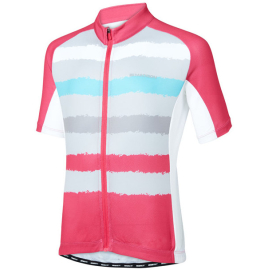  Sportive youth short sleeve jersey  torn stripes Pink/Grey