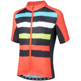  Sportive youth short sleeve jersey  torn stripes red/black