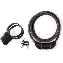 Master Lock Cable Key Lock 10mm x 1.8m [8130] Black