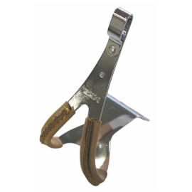  TOECLIP STEEL LEATHER MED