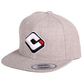 Snapback Caps Embroidered Logo, Flat Peak. Blue, Grey, Red or Black