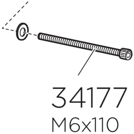 34177 Screw MC 6S M6 x 110 mm
