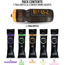  ENERGY BOTTLE PACK Drinks Bottle 750ml Black/Oran