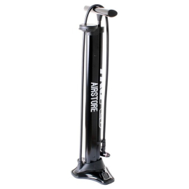 Airstore track pump with auxillary storage cylinder for tubeless tyres