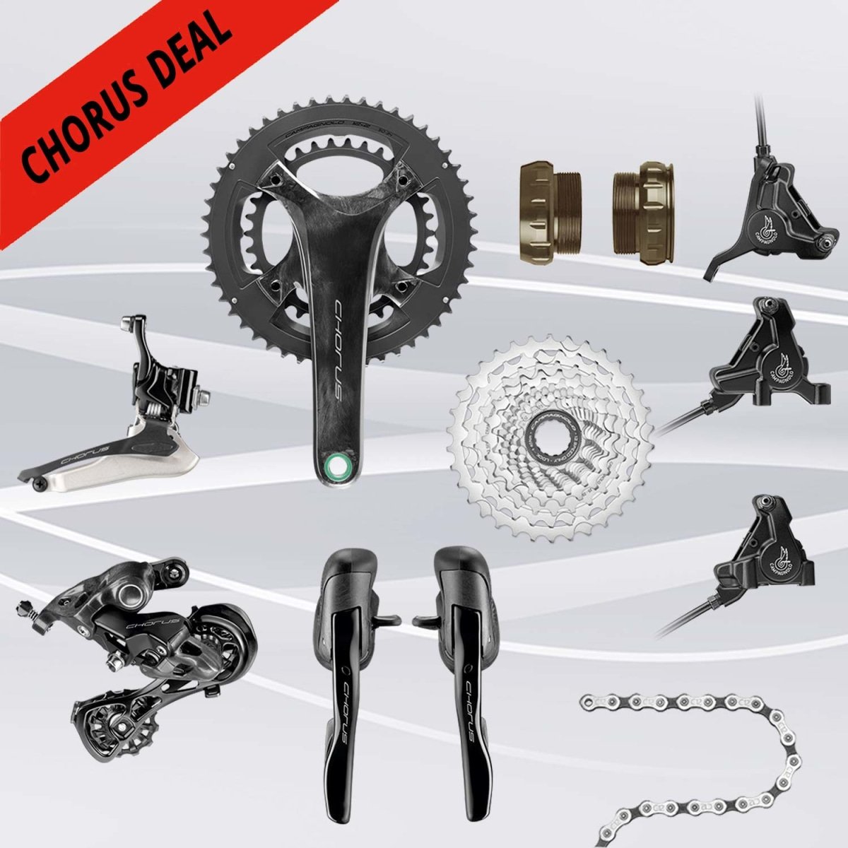 Campagnolo Chorus 油圧ディスクコンポーネントセット 12×2 中古)Campagnolo (カンパニョーロ) CHORUS コーラス 12S