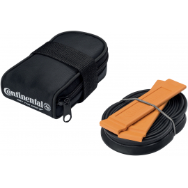 ROAD SADDLE BAG WITH RACE 700 X 20-25 PRESTA 60MM VALVE TUBE AND 2 TYRE LEVERS: