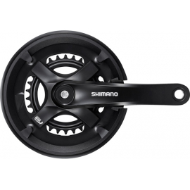 SHIMANO FC-TY501 chainset 46 / 30  double  7 / 8-speed  170 mm  with chainguard  black