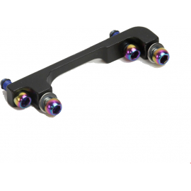SRAM POST BRACKET -(FRONT 200/REAR 180)  INCLUDES BRACKET & STAINLESS RAINBOW BOLTS) - STANDARD MOU