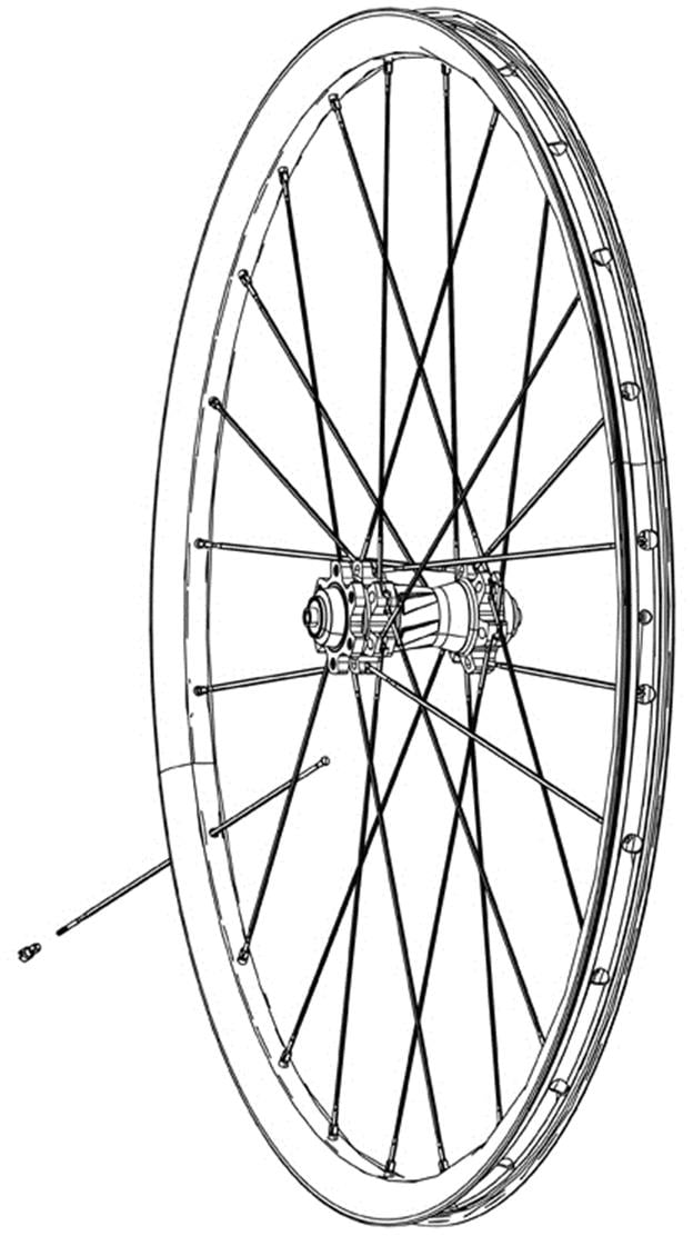 Zipp SPARESPOKES NIPPLES TITANIUM WASHERS 3PACK 272MM CXSPRINT 