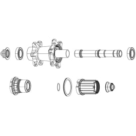 Spare  Wheel Freehub Body Spacer 188 Rear Qty